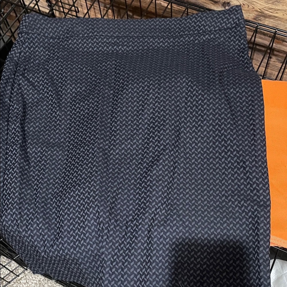Elle Black Textured Pencil Skirt